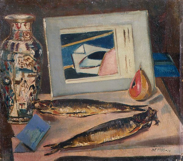Filippo De Pisis (Filippo Tibertelli) - I pesci sacri - 1925